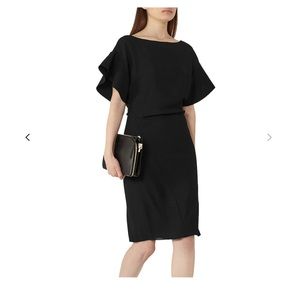 Reiss Manila Ruffle Sleeve Black Dress - Size 4 - Never Worn
